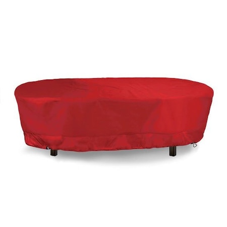Eevelle Meridian Oval Table Set Cover, Red, 128 in L x 82 in W x 25.5 in H MDTOVCXL-RED